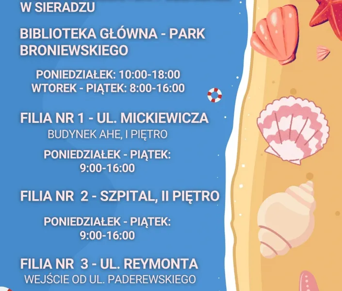Godziny pracy w lipcu i sierpniu